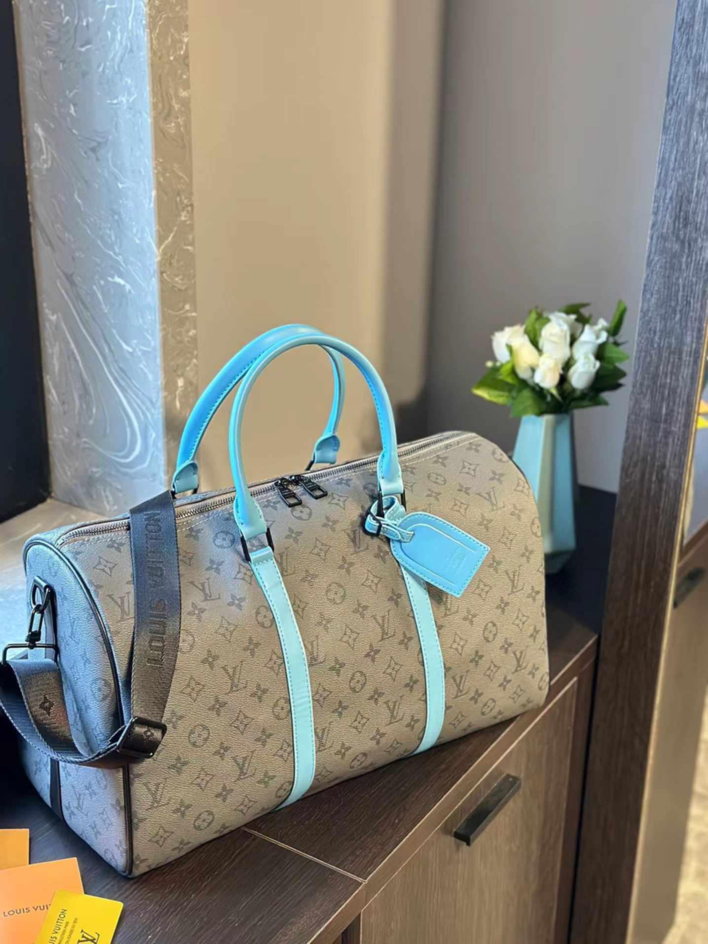 Mono Grey/Blue Duffle