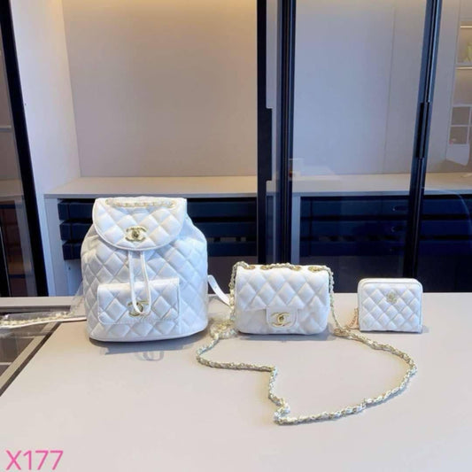 CC White Quilted Set