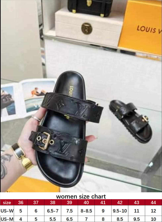 L Boujee Sandals Black Mono