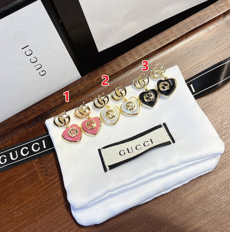 G*G Earrings Heart Drop Stud