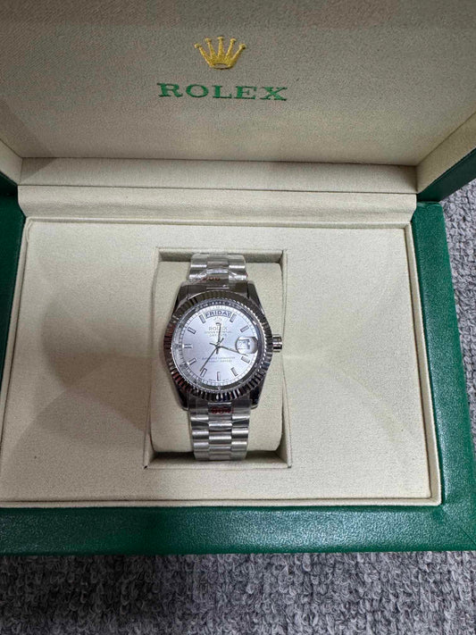 Mens R Watch Silver
