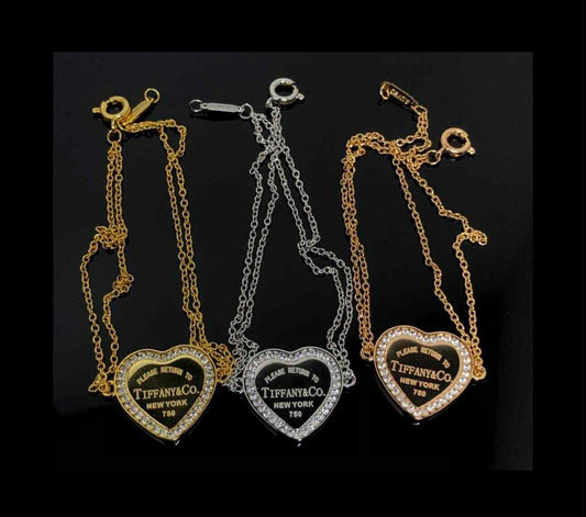 T&C Large Heart Necklaces