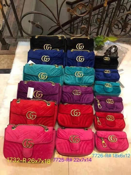 G*G Quilted Velvet Bags S/M/L