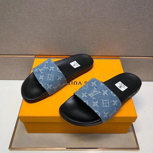 L Denim Slides