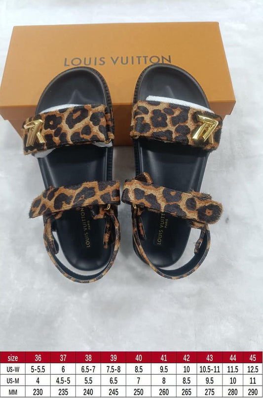 L Leopard Sandal