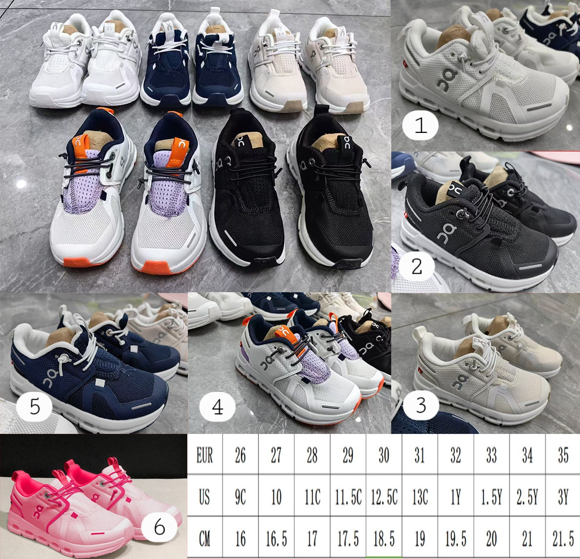 On C Shoes Kids Styles 1-6