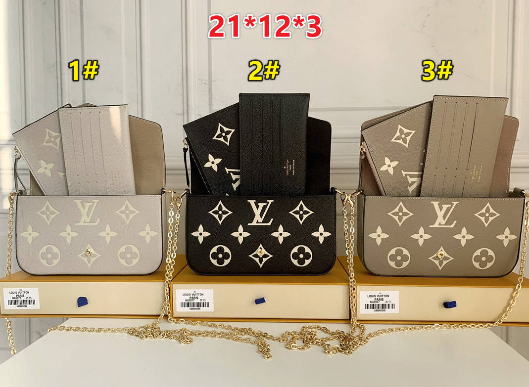 L Chain Crossbody Bags W Cardholders