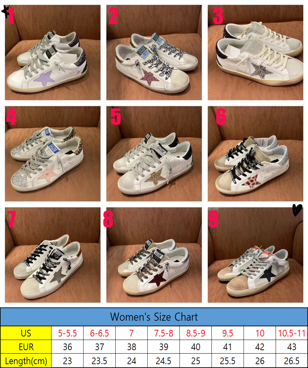 Golden G Shoes 1-9