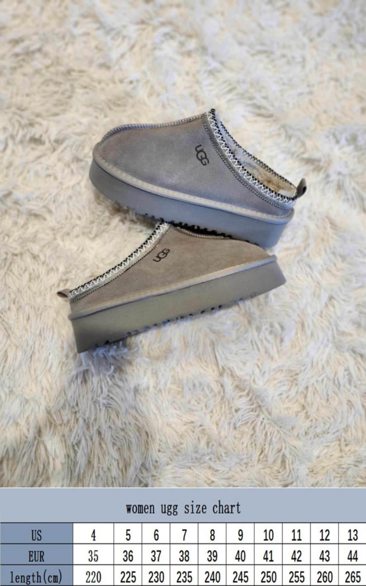 U Grey Brown Platform Slip-On Boot
