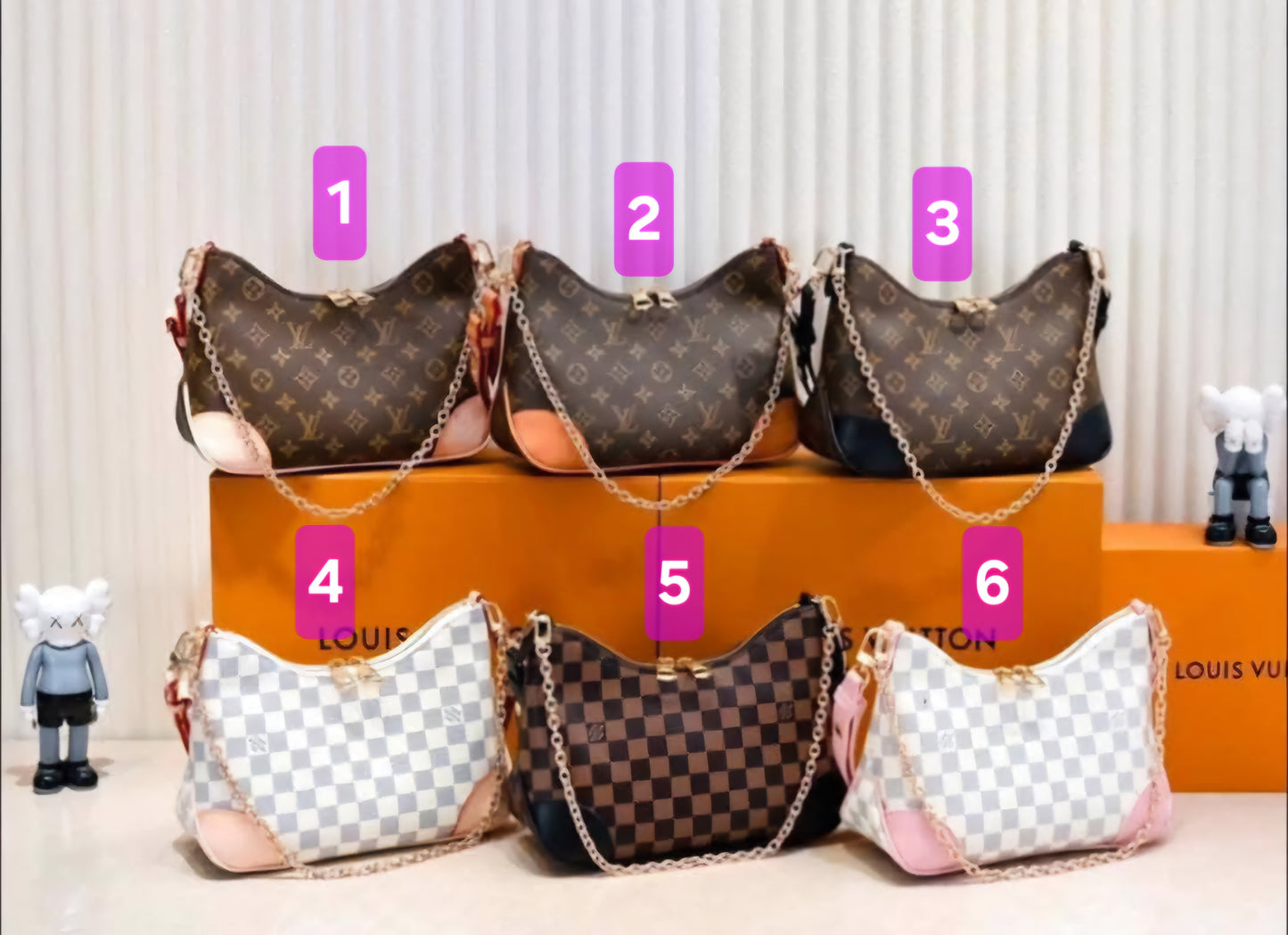 L Mono Bags w/ chains