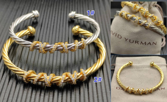 DY Cable Twist Cuff Bracelet