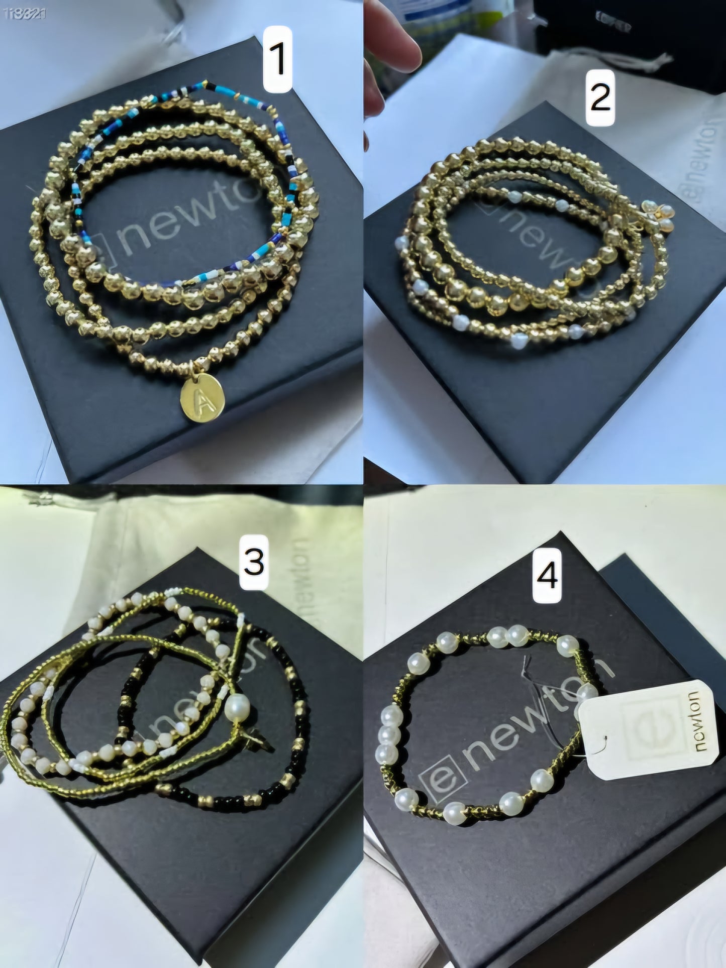 E Stacked Beaded Bracelets 6