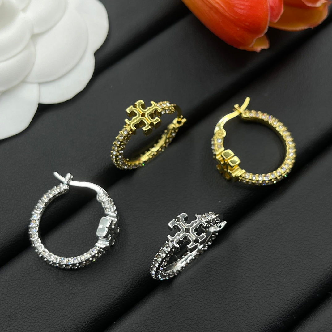 TB Hoop Earrings