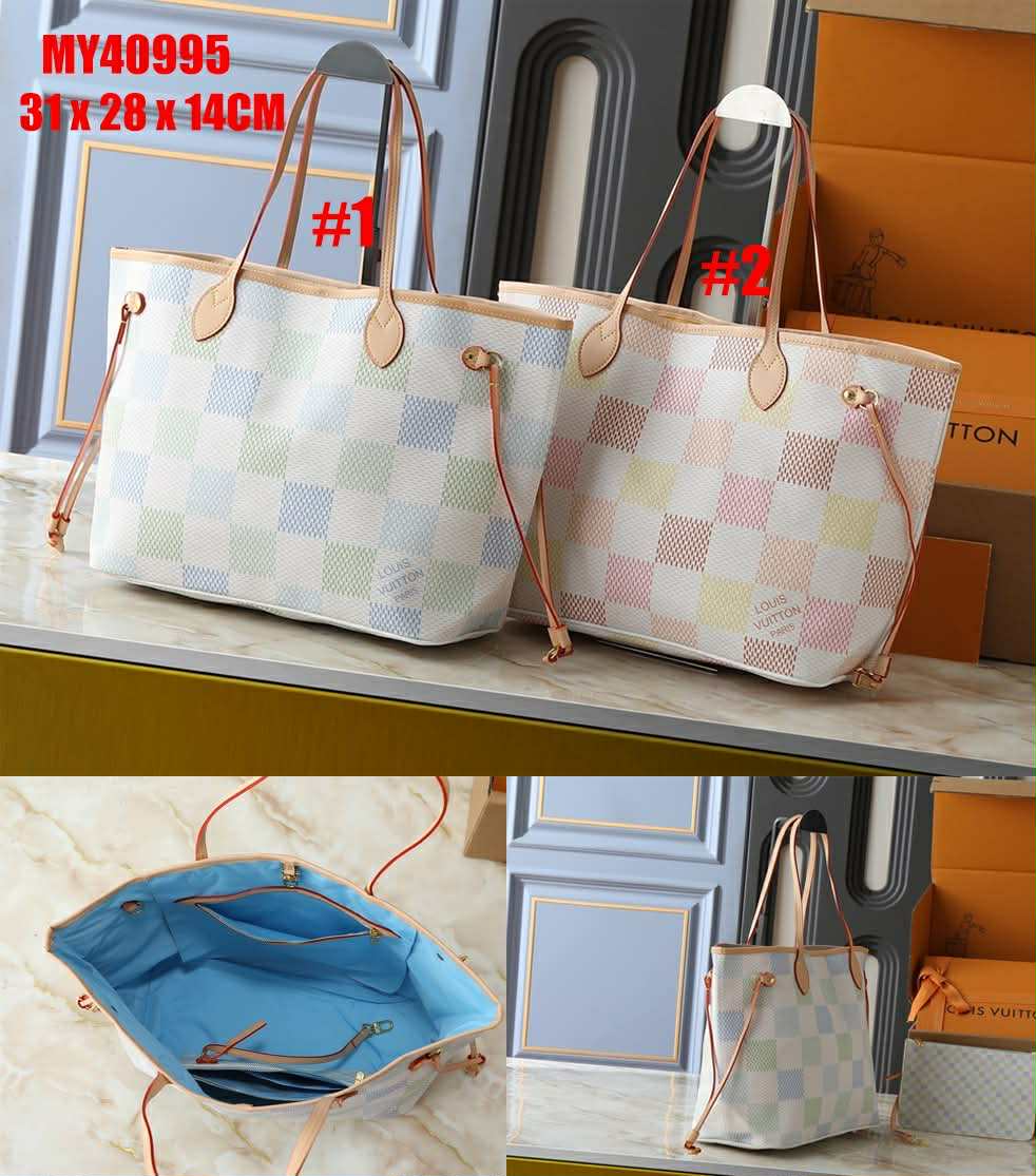 L  Never Full Bags Pastel Check