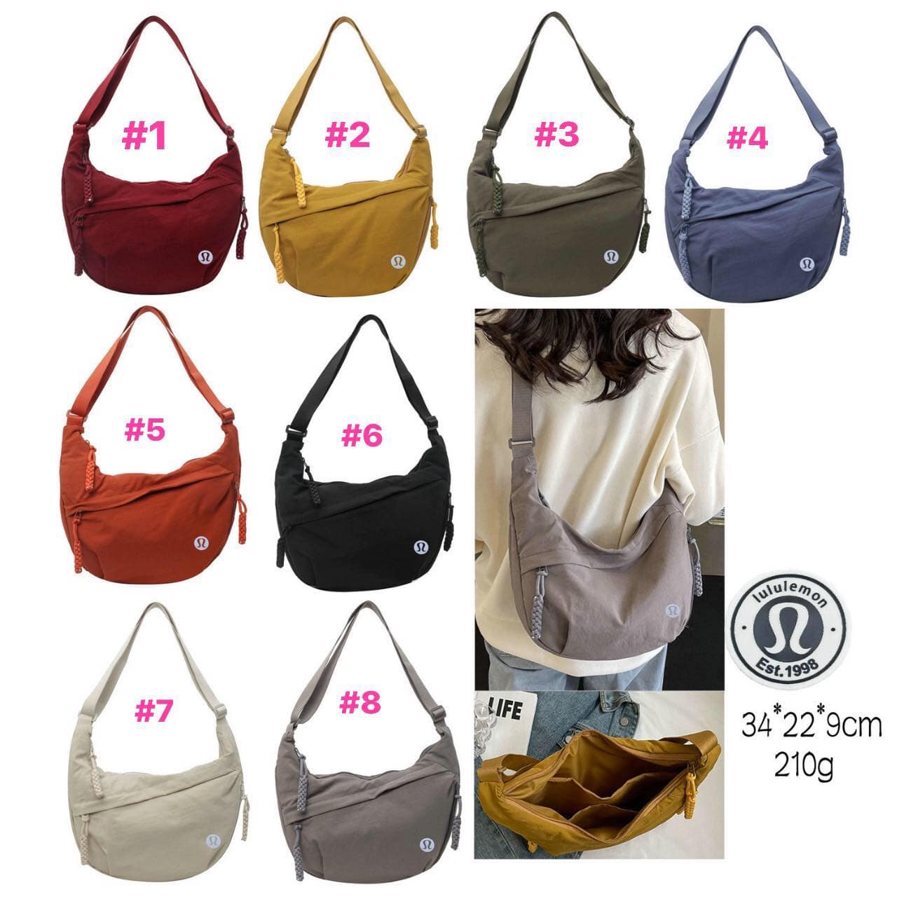 🍋Lu Slouch Bags 1-8