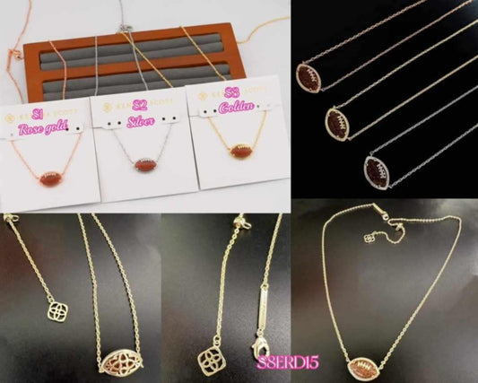 K-S Football Necklace