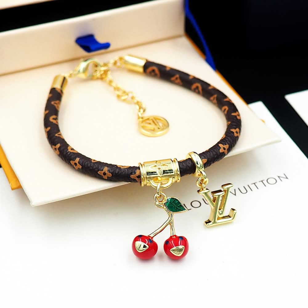 L Bracelet Mono/Cherry