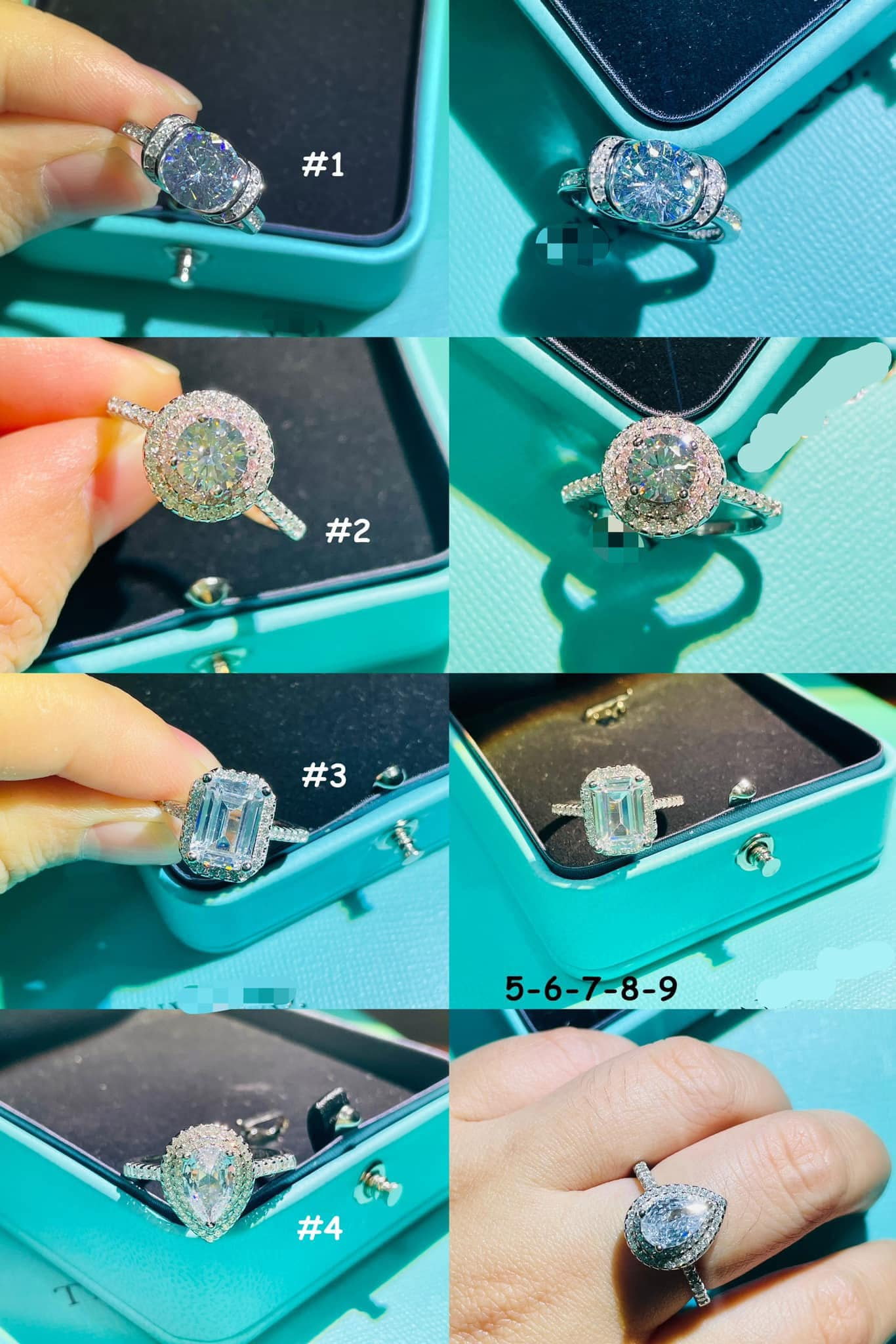 T&C Center Stone Rings NEW