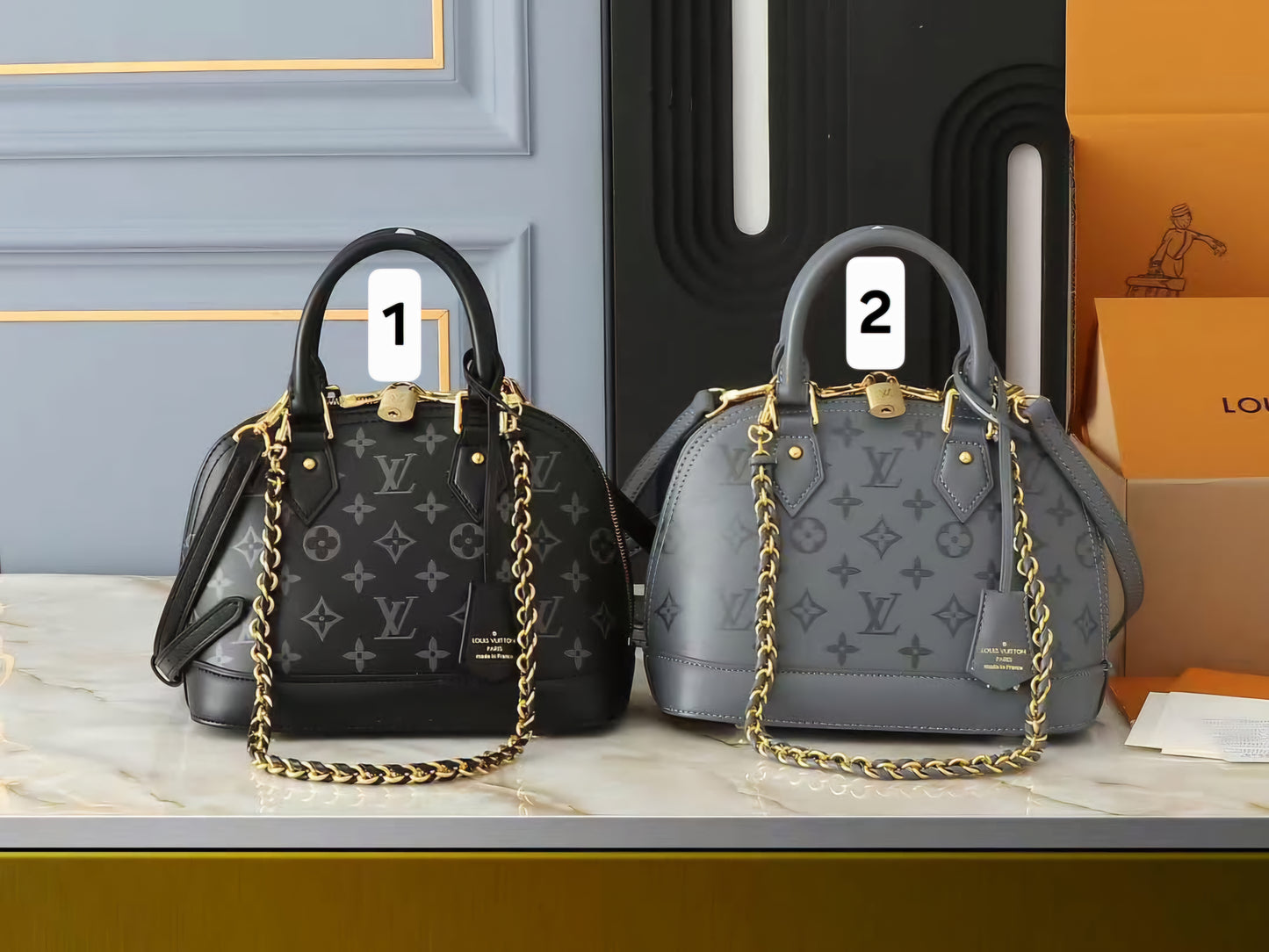 L Alma Bags Black/Grey