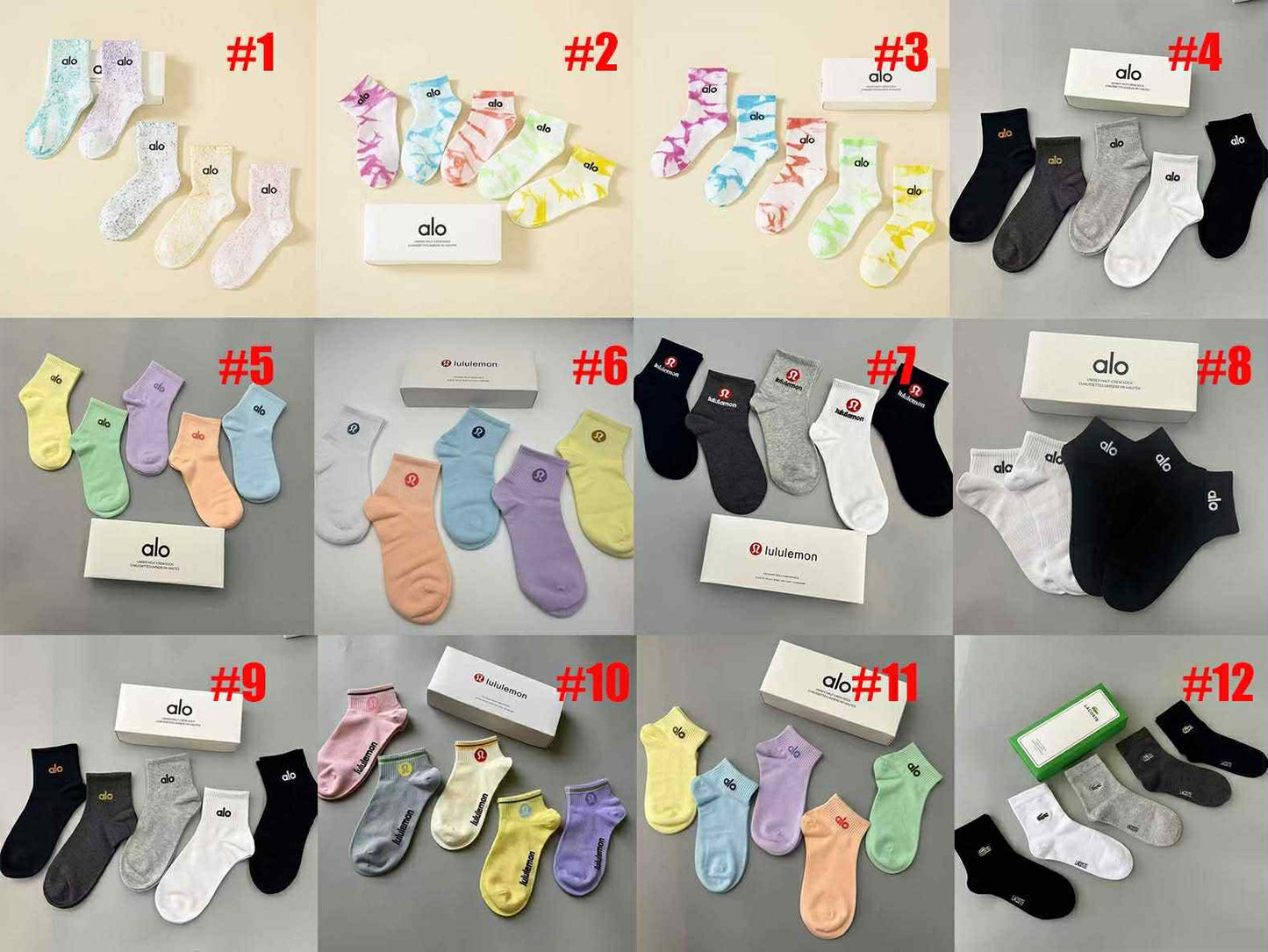 A.L.O Sock 5pks 1-12