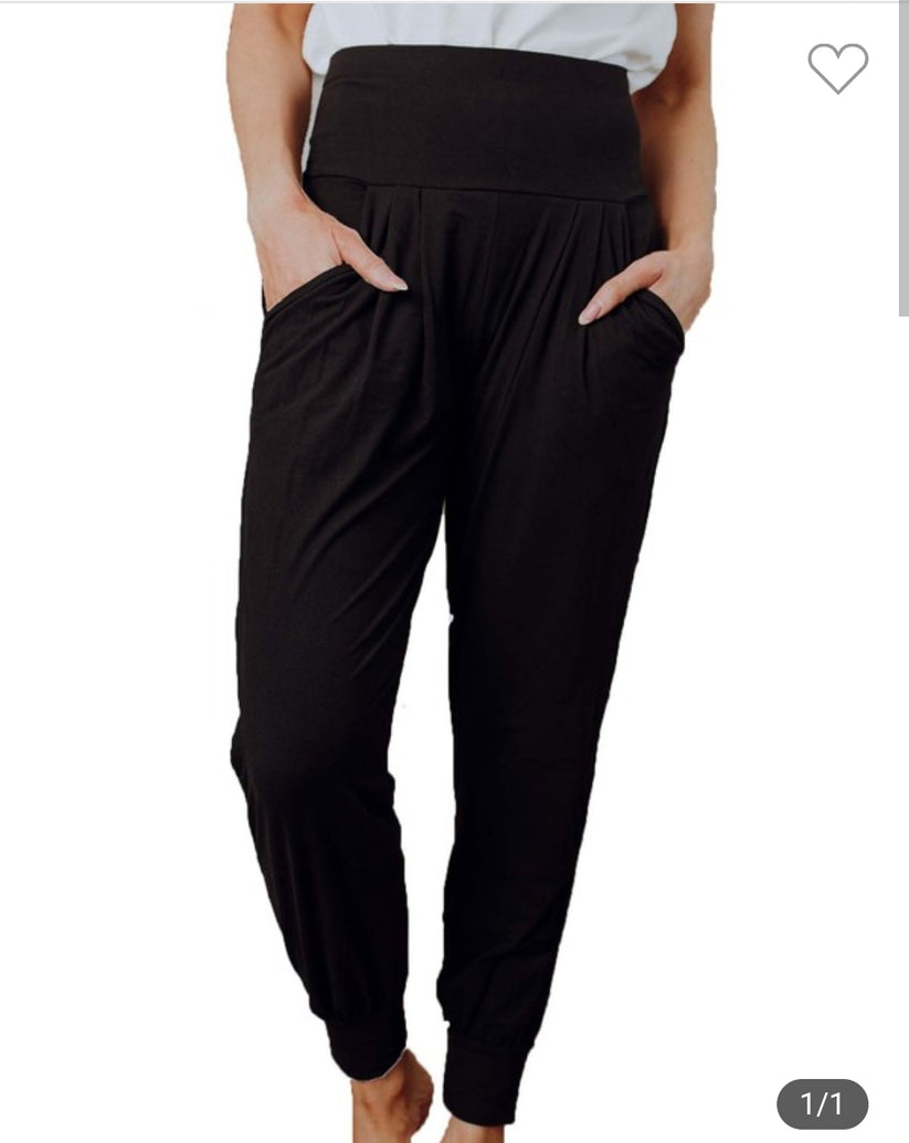 Butter Black Pocket Joggers