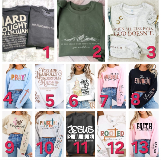 Graphic Christian Crewnecks