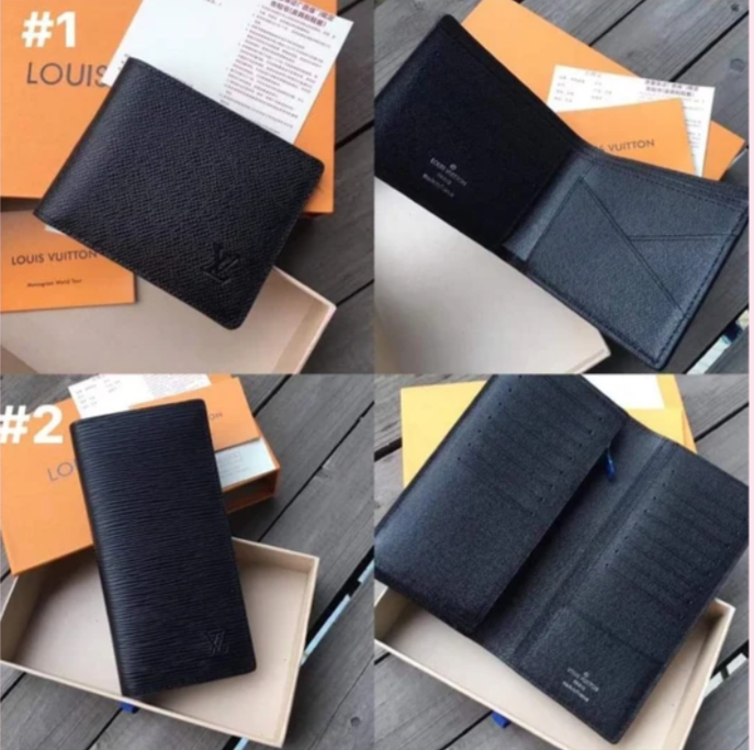 L Black Wallets