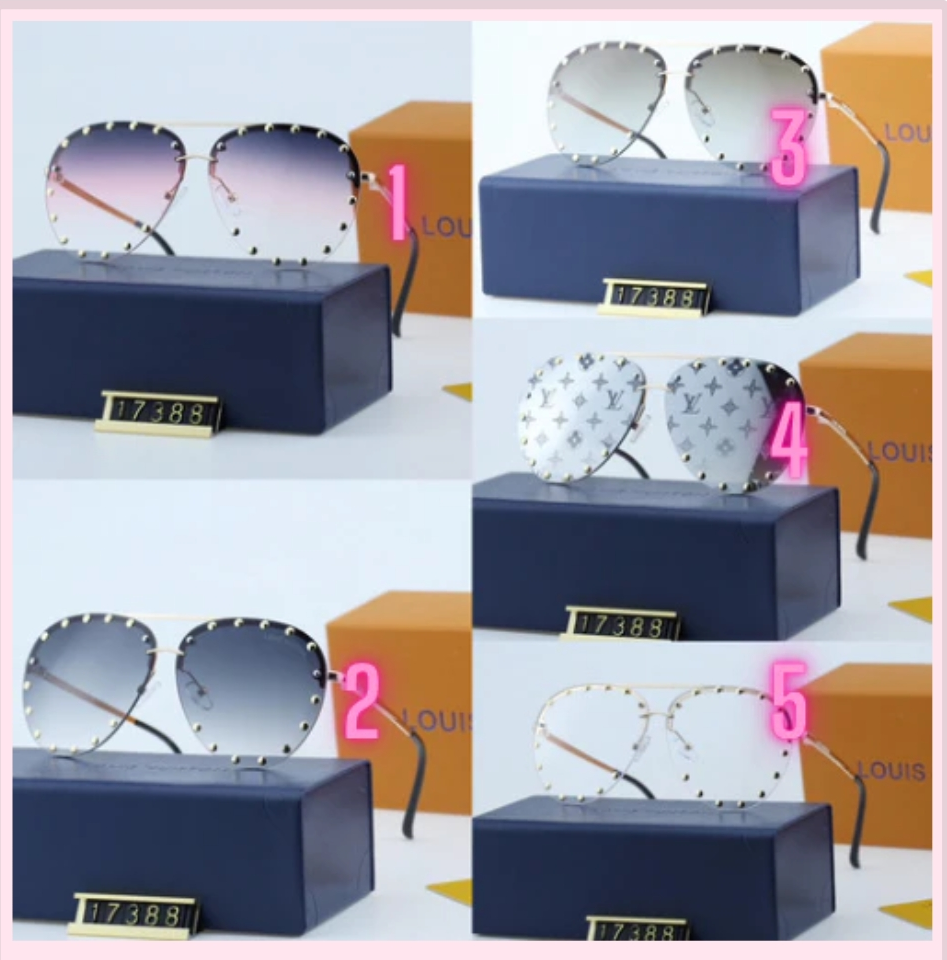 L Sunglasses Mono Aviator Studded