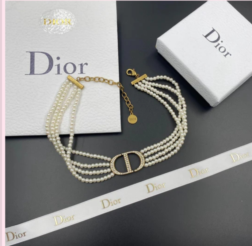 CD Pearl Choker Necklace