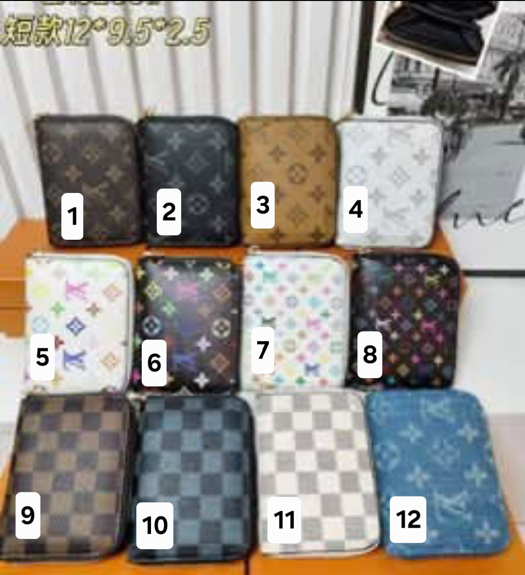 L Mono Medium Zip Wallet 1-12