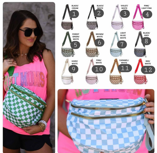 NEW Large Crossbody Checkered Bags